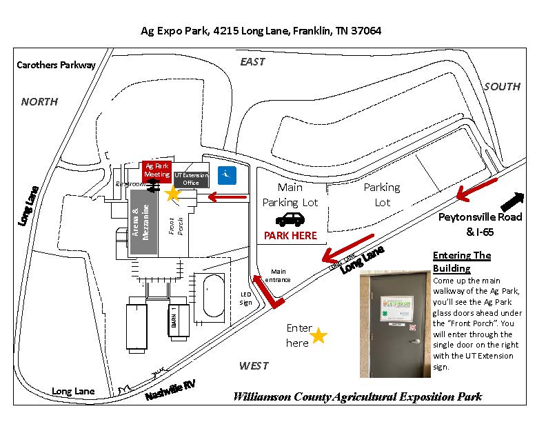 Map of the Williamson County Agricultural Exposition Park