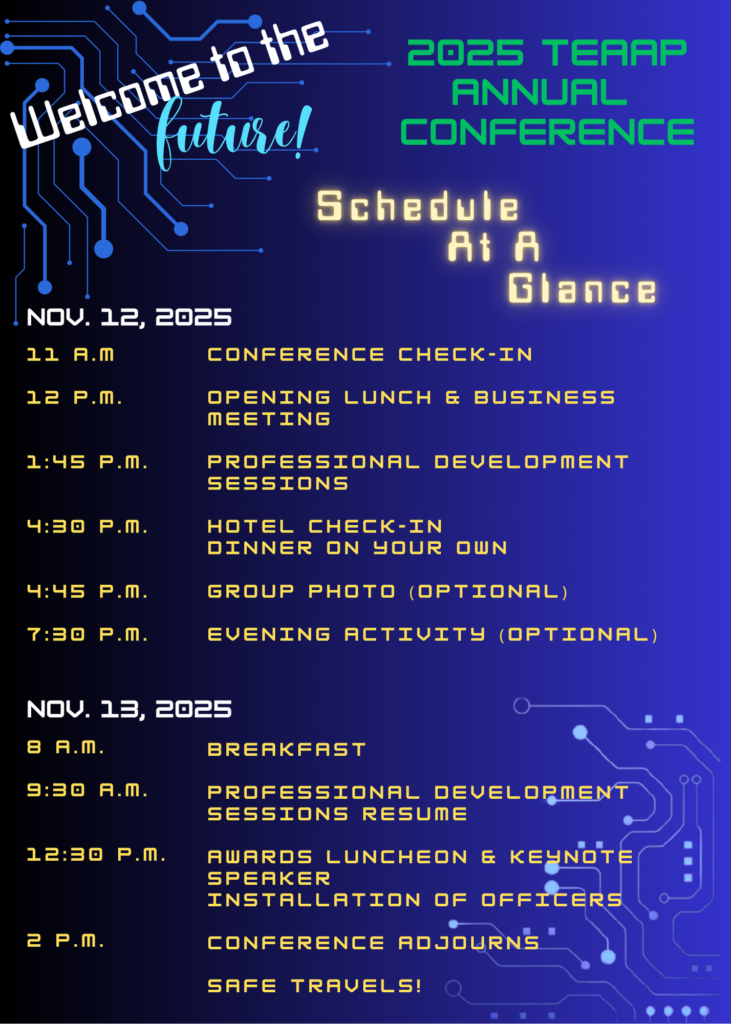 TEAAP 2025 Schedule At A Glance-Revised